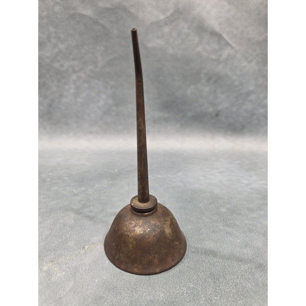 Vintage Pittsburgh Mfg Co Metal Thumb Pump Oiler Antique Industrial Spout Can
